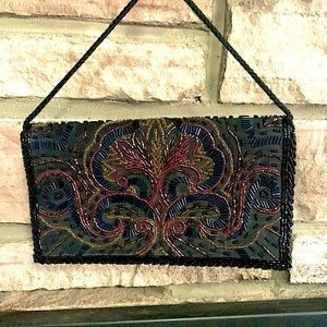 Vintage (80's) La Regale LTD Multi-colored Beaded Special Occasion Clutch Purse